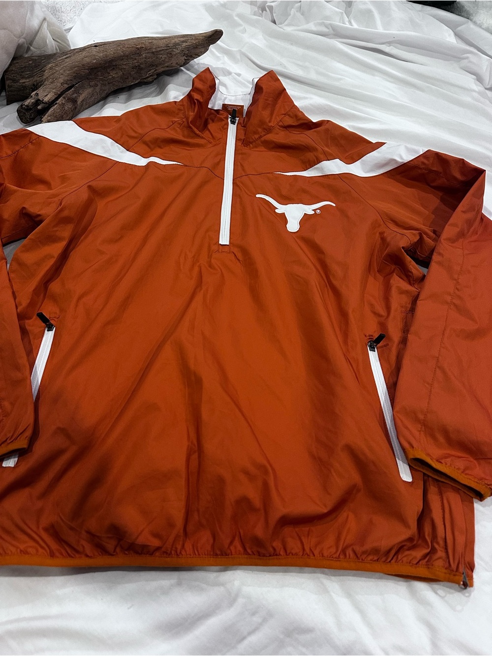 Texas Longhorns Orange Pullover Windbreaker Jacket -